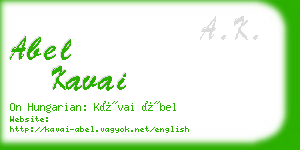 abel kavai business card